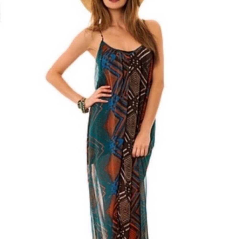 RVCA Tribal print maxi dress